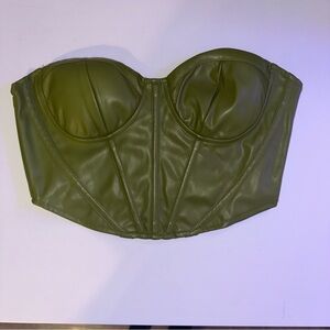 Olive Green Bustier/Corset top